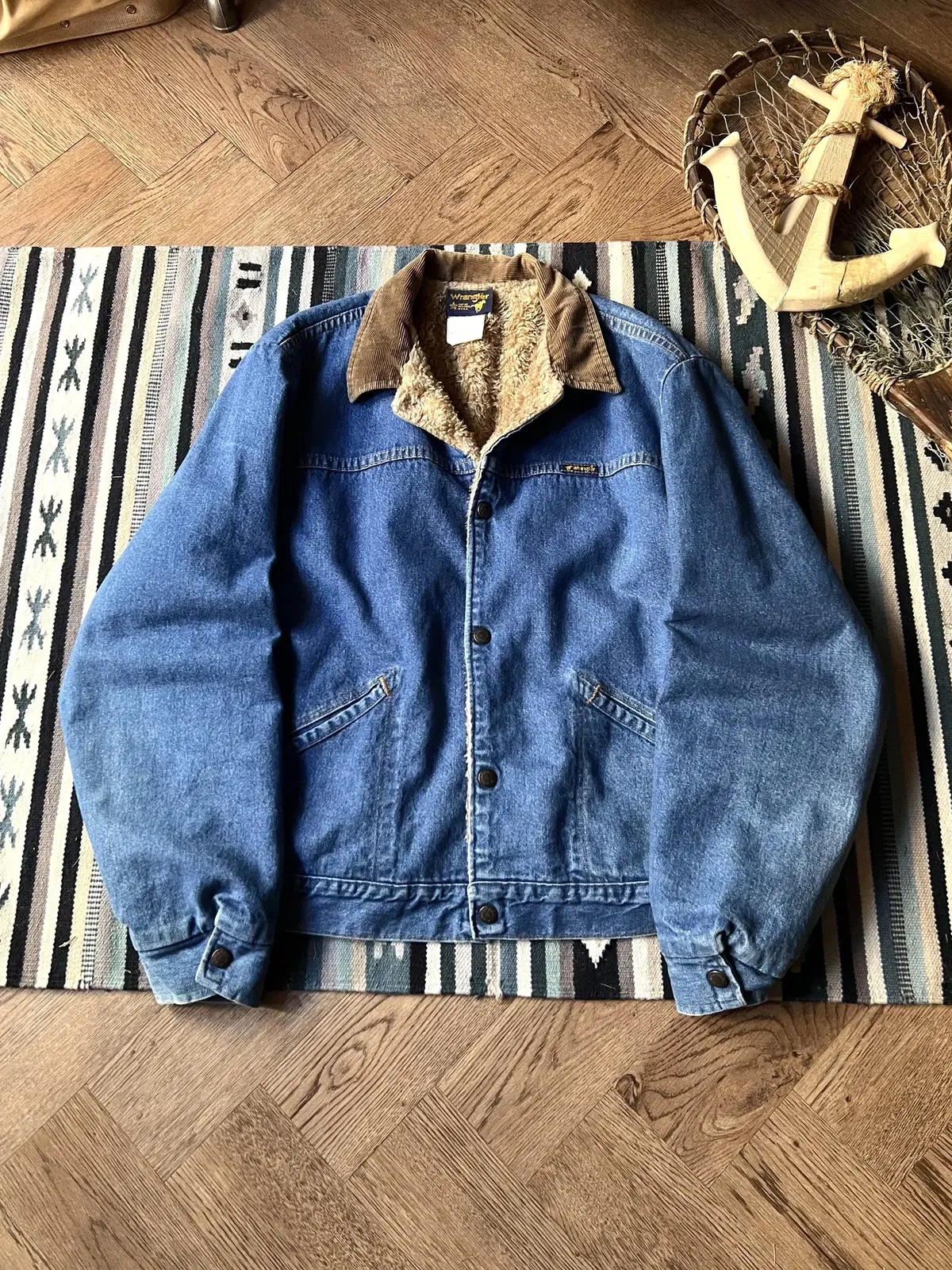 [L]80's Wrangler USA 랭글러 쉐르파 데님 자켓